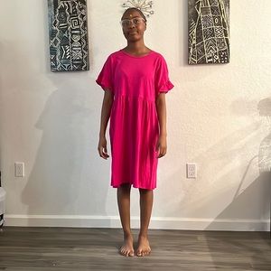 Hot Pink Mid Dress M New